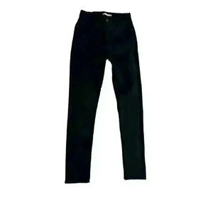 Women's Levi Strauss Black Denim‎ Jeans Size 27 High Rise Skinny Stretchy EUC